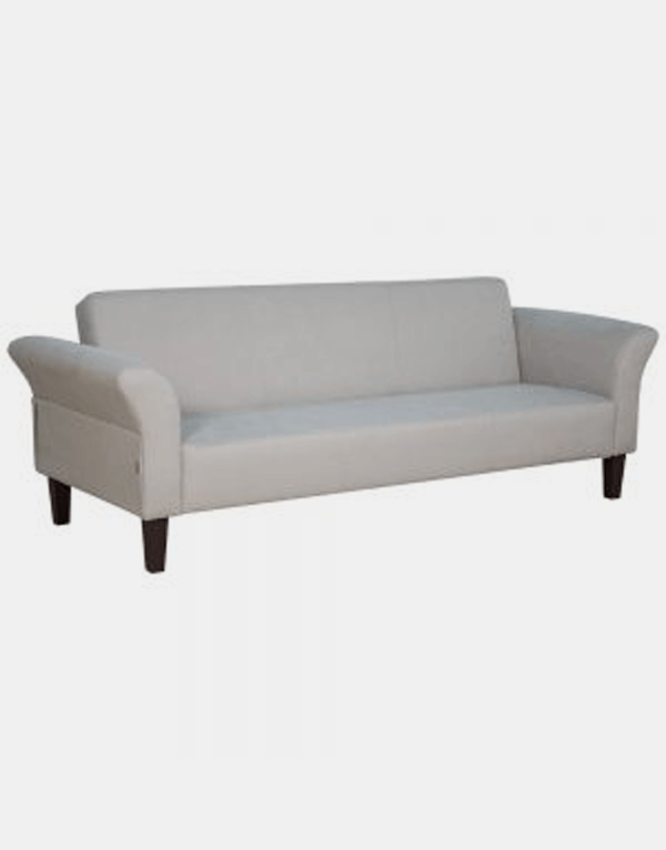 SOFA TRES CUERPOS BRAZO REDONDO FELPA ROJO BURDEO