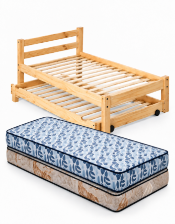 Combo cama madera modelo Nido