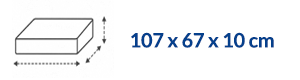 107x67x10 cm