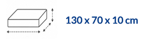 130x70x10 cm